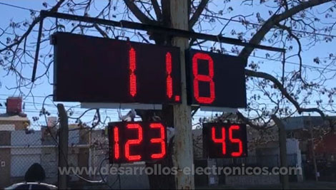 display indicador de  medicion de saltos de caballos